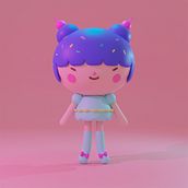 Il mio progetto del corso: Creazione di personaggi kawaii in 3D con Blender. Traditional illustration, Character Design, Digital Illustration, 3D Modeling, and Manga project by Marina Palumbieri - 04.09.2022