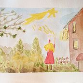 la coda della cometa. Un projet de Illustration traditionnelle, Dessin , et Aquarelle de Alessandra Bertolotti - 08.04.2022