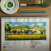 Meu projeto do curso: Caderno de viagem em aquarela. Ilustração tradicional, Pintura em aquarela, Ilustração arquitetônica, e Sketchbook projeto de Isabela Pires - 09.04.2022