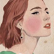 Meu projeto do curso: Retrato Ilustrado com Procreate. Ilustração tradicional, Ilustração vetorial, Ilustração digital, e Desenho de retrato projeto de Eliana Carolina Burgos Peña - 08.04.2022