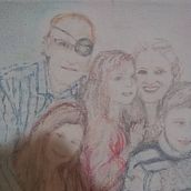 Edu. Desenho com lápis de cor, e Desenho artístico projeto de Tati Kaplon - 10.04.2022
