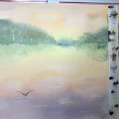 Mon projet du cours : Paysages atmosphériques à l'aquarelle. Fine Arts, Painting, and Watercolor Painting project by nat.sciandra - 04.10.2022