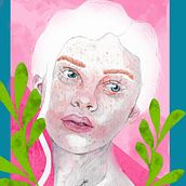Meu projeto do curso: Retrato ilustrado em aquarela. Un progetto di Illustrazione tradizionale, Belle arti, Pittura, Disegno, Pittura ad acquerello, Disegno di ritratti e Disegno artistico di Bruna Mota - 10.04.2022