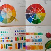 My project for course: Creation of Color Palettes with Watercolor. Traditional illustration, Fine Arts, Painting, Watercolor Painting, and Color Theor project by Darlene - 04.10.2022