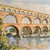 My project for course: Architectural Sketching with Watercolor and Ink. Sketching, Drawing, Watercolor Painting, Architectural Illustration, Sketchbook & Ink Illustration project by drleeberg - 04.11.2022