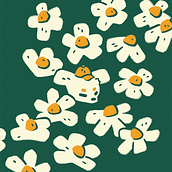 Flower Cap Wallpaper. Design, Ilustração tradicional, e Marketing projeto de Karen Alleluia - 11.04.2022