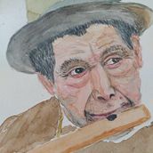 Luego de practica quiero compartir mis logros del curso Retrato artístico en acuarela. Traditional illustration, and Watercolor Painting project by Carlos Corredor - 04.07.2022