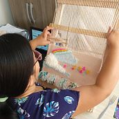 Mi Proyecto del curso: Técnicas de telar para principiantes. Arts, Crafts, Decoration, Fiber Arts, Weaving, and Textile Design project by fabe_17_1 - 04.12.2022