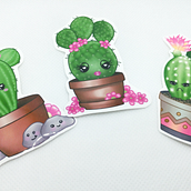 Kawaii Cacti . Ilustrasi Digital proyek oleh Shelah Dow - 04.13.2022
