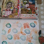 Printmaking with handmade stamps. Un progetto di Artigianato di Anneli Niitsoo - 12.04.2022