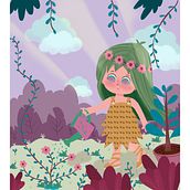Menina Planta . Un progetto di Illustrazione tradizionale, Illustrazione digitale e Illustrazione infantile di Euriane Bastos - 12.04.2022