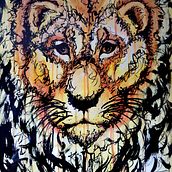 A Lion's Courage- Watercolour and India ink painting. Un proyecto de Ilustración tradicional de Emily Wierenga - 07.05.2018