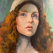 Il mio progetto del corso: Ritratti contemporanei a olio. Traditional illustration, Fine Arts, Painting, and Oil Painting project by Marì Romano - 04.14.2022