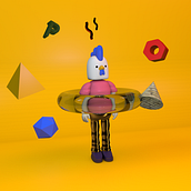 Mi Proyecto del curso: Diseño de personajes en Cinema 4D: del boceto a la impresión 3D. Traditional illustration, 3D, 3D Animation, and 3D Character Design project by Douglas William Sousa Santos - 04.14.2022