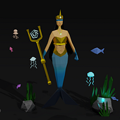 My project for course: Low Poly Character Modeling for Video Games. Projekt z dziedziny 3D,  Modelowanie 3D, Gr, komputerowe, Projektowanie postaci 3D, Projektowanie gier komputerow i ch użytkownika Anna Anatskaya - 14.04.2022