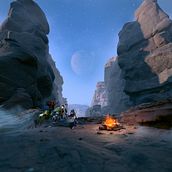 stuck in the desert. 3D, Digital Illustration, and 3D Design project by dextercaos - 04.13.2022