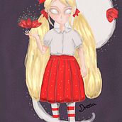 Wendy do game Don't Starve. Een project van Traditionele illustratie,  Tekening, Digitale illustratie,  Portrettekening, Digitale tekening y  Digitaal schilderij van Andressa Franca de Souza - 14.04.2022