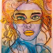 Freethinker - Acuarela y Tinta. Watercolor Painting, Traditional illustration, Fine Arts, Creativit, Drawing, Portrait Drawing, Artistic Drawing & Ink Illustration project by Alejandro - 04.16.2022