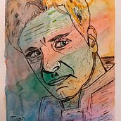 Unmoored - Acuarela y Tinta. Fine Arts, Drawing, Portrait Drawing, Artistic Drawing, Watercolor Painting, Creativit, Traditional illustration, and Painting project by Alejandro - 04.16.2022