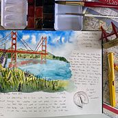 My project for course: Watercolor Travel Journal. Traditional illustration, Watercolor Painting, Architectural Illustration, and Sketchbook project by Priscilla Basilio - 04.16.2022
