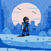 Mi Proyecto del curso: Introducción al diseño de personajes en pixel art - Sub Zero. Un progetto di Character design, Videogiochi, Pixel art e Progettazione di videogiochi di Mauro Rodriguez - 07.04.2022