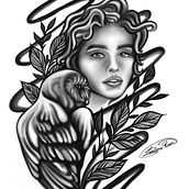 My project for course: Digital Design and Illustration of Tattoos with Procreate. Traditional illustration, Graphic Design, Digital Illustration, Tattoo Design, and Digital Drawing project by Loredana Ricean - 04.15.2022