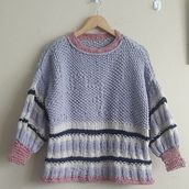 Mi Proyecto del curso: Introducción al tejido de punto de prendas oversize. Un progetto di Design di accessori, Fashion design, Fiber Art e Maglia di Angie Villalobos - 14.04.2022