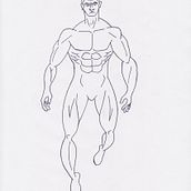 Mi Proyecto del curso: Ilustración para cómics: anatomía de un superhéroe. Projekt z dziedziny Trad, c, jna ilustracja, Projektowanie postaci, Komiks, R, sunek ołówkiem, R i sunek anatomiczn użytkownika Mauricio Gomez Hernandez - 17.04.2022