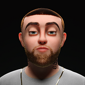 Homenagem a Mac Miller. 3D, Ilustração tradicional, Modelagem 3D, e Design de personagens 3D projeto de Anthony Nuñez Goncalves - 17.04.2022
