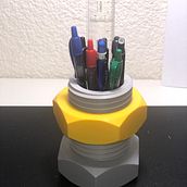 Lapicero Tornillo M8 (Din 933) + Tuerca M8 funcional. 3D, Industrial Design, Product Design, 3D Modeling, and 3D Design project by jvicente_forner - 04.17.2022