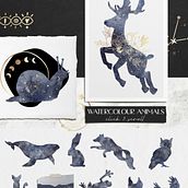 DEEP BLUE MAGIC digital watercolour collection. Traditional illustration project by Ekaterina Borovskikh - 02.07.2021
