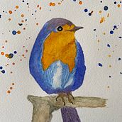 My project for course: Artistic Watercolor Techniques for Illustrating Birds. Traditional illustration, Watercolor Painting, Realistic Drawing, and Naturalistic Illustration project by Aida Poler Michaeli - 04.17.2022