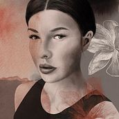 My project for course: Illustrated Portraits with Procreate. Traditional illustration, Vector Illustration, Digital Illustration, and Portrait Drawing project by Viktoria Zhulego - 04.18.2022