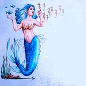 Il mio progetto del corso: sirena con pastelli e matite colorate. Traditional illustration, Fine Arts, Pencil Drawing, Drawing, Portrait Drawing, Realistic Drawing, and Artistic Drawing project by Nora - 04.10.2022