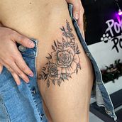 Mi Proyecto del curso: Tatuaje botánico con puntillismo. Traditional illustration, Tattoo Design, and Botanical Illustration project by Giovanni Pérez Hernández - 04.17.2022