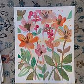 Sandy's Project: Artistic Floral Watercolor: Connect with Nature. Traditional illustration, Painting, Watercolor Painting, and Botanical Illustration project by Sands Musclow - 04.19.2022