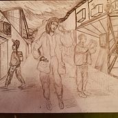 My project for course: Basic Principles of Drawing People from Imagination. Traditional illustration, Fine Arts, Sketching, Pencil Drawing, Drawing, Artistic Drawing, and Figure Drawing project by Brad Harper - 04.19.2022