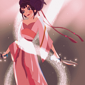 My project for course: Female Cartoon Character Design with Procreate. Un progetto di Illustrazione tradizionale, Illustrazione digitale e Disegno digitale di Angela Ang - 19.04.2022
