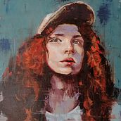 Mijn project van de cursus: Schilder moderne olieverfportretten. Traditional illustration, Fine Arts, Oil Painting, and Painting project by m.art - 04.19.2022