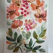 Meu projeto do curso: Aquarela floral: conecte-se com a natureza. Un proyecto de Ilustración tradicional, Pintura, Pintura a la acuarela e Ilustración botánica de Cristiana Combacau - 19.04.2022