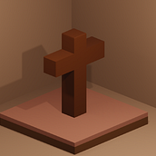 The Cross - My first creation in Blender. 3D, Game Design, and 3D Modeling project by Rafael Vieira Barboza - 04.15.2022