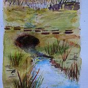 Mon projet du cours : Paysages naturels à l’aquarelle. Fine Arts, Painting, and Watercolor Painting project by Danielle Piron - 04.20.2022