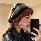 Selfie shot. Un progetto di Illustrazione tradizionale di Alejandra Fretes - 15.04.2022