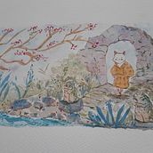 Mon projet du cours : Illustration à l’aquarelle dans le style japonais . % Eve Rodolfi tarafından hazırlanan Geleneksel illüstras, on, Çizim, Sulubo, Ve a Resim projesi - 04.20.2022