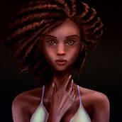 Meu projeto do curso: Retrato digital: personagens femininas com luz natural . Un proyecto de Ilustración tradicional, Pintura y Dibujo de Mayke Alencar - 20.04.2022