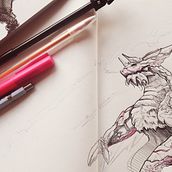 Meu projeto do curso: Sketchbook fantástico: desenhe personagens com a imaginação. Traditional illustration, Creativit, Drawing, and Sketchbook project by Eduardo Secolin - 04.20.2022
