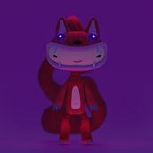 Red & Neon Wolfs! Kawaii Style. Traditional illustration, Character Design, Digital Illustration, 3D Modeling, and Manga project by Pol Cercós Güell - 04.21.2022