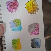Watercolor doodling. Sketchbook project by lisa2472 - 04.21.2022