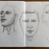 My project for course: Portrait Sketchbooking: Explore the Human Face. Sketching, Drawing, Portrait Drawing, Artistic Drawing, and Sketchbook project by Christie Nicklay - 04.21.2022