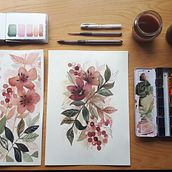 Mi Proyecto del curso: Acuarela floral: conecta con la naturaleza. Traditional illustration, Painting, Watercolor Painting, and Botanical Illustration project by S Albuixech - 04.22.2022